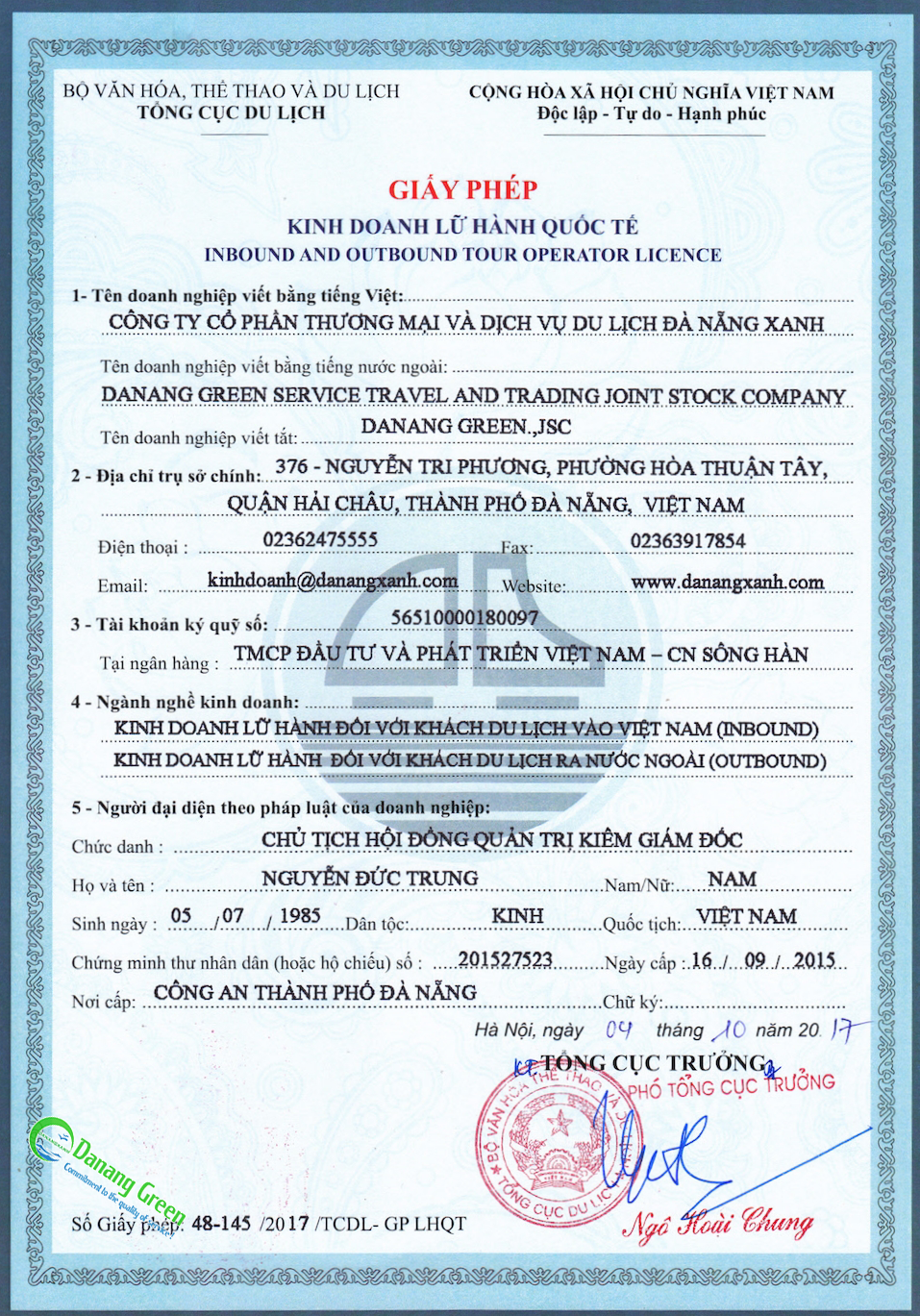 Thành lập công ty du lịch tại quy nhơn